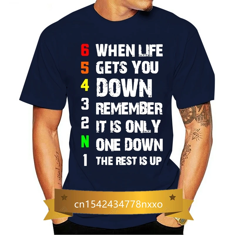 

Moto Gear 1N23456 T Shirt 2018 New Arrival Motorcycle Shift 1 Down 5 Up Man T-shirt Classic Crewneck Tee