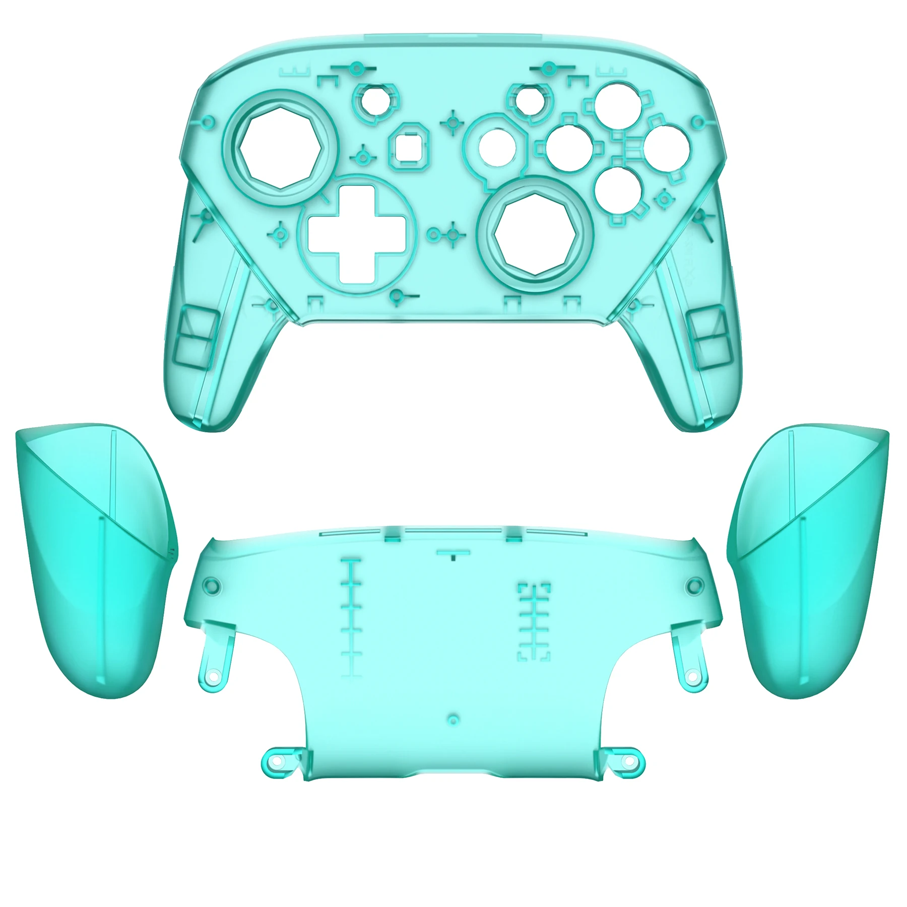 Фото Сменный корпус рукоятки eXtremeRate для контроллера NS Switch Pro — изумрудно-зеленый, восьмиугольный дизайн с воротами №3
