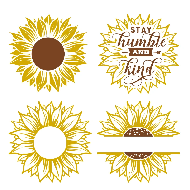 Термоклейкая аппликация для одежды с принтом подсолнуха