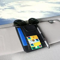 interior accessories universal multi function car visor organizer glasses card clip for auto