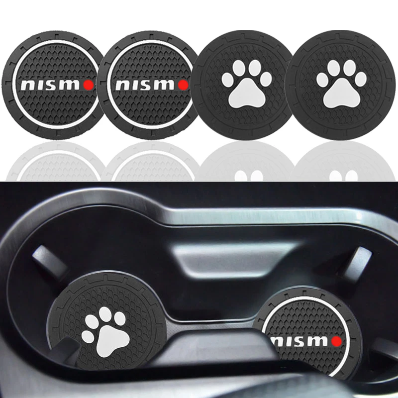 

Car Cup Coaster Non-Slip Mat Cup Holder Mat Interior For Alfa Romeo Giulia Stelvio Brera 147 156 159 GT Giulietta Mito Tonale