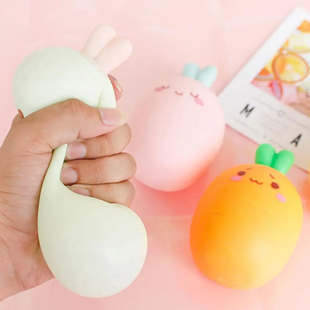Cute Carrot Shape Decompression Toy Three-dimensional Ball Vegetable Pinch Simulation Stress Squeeze Anti G2y4 | Игрушки и хобби