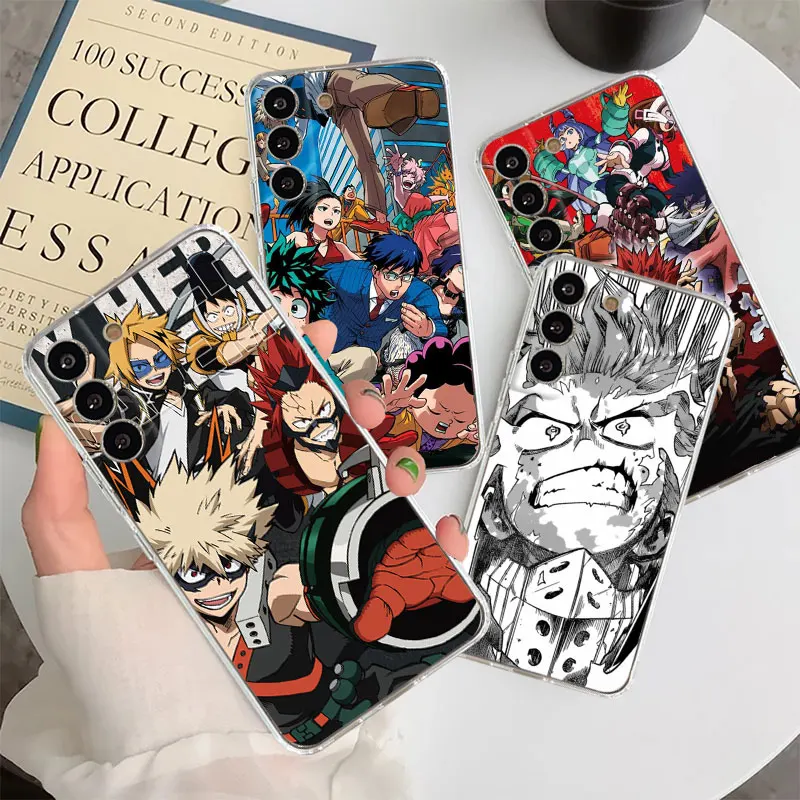 

Cover My hero of the Academy Anime Silicone Luxury Case for Samsung Galaxy S23 Ultra S21 Note 20 Ultra 10 Plus 8 9 S22 S20 FE