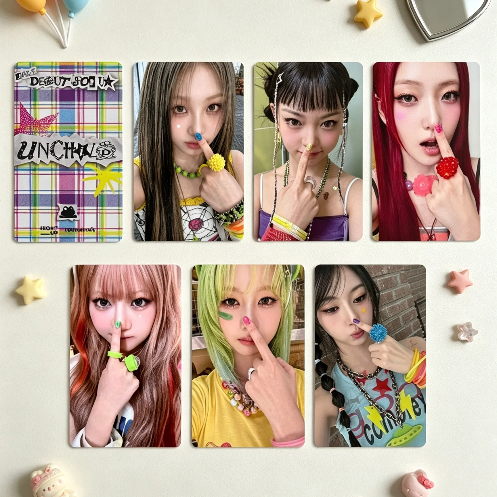Фото Набор из 6 фотокарточек UNCHILD для косплея, HD LOMO-карточки UNCHILD с YEEUN, HEEKIE, TINA, AKO, EVON, HAEUN, подарок для фанатов косплея №1
