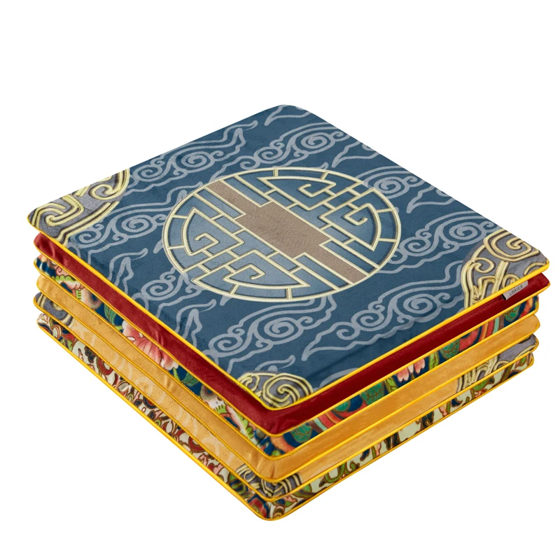 

New Chinese Style Seat Cushions Chair Cushion Rosewood Furniture Flannel Solid Wood Seat Cushion Non-Slip Armchair Palace