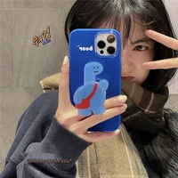 cute dinosaur phone case for iphone 13 12 11 pro max cartoon dog tpu flower cover for apple 13 12 mini with phone stand holer