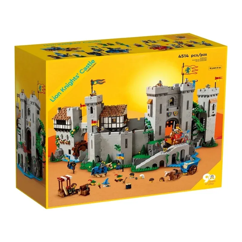 

IN STOCK New Lion King's Castle Building Blocks Model Fit 10305 Creativity Medieval House Bricks 4514pcs Toys for Boys Gift Set