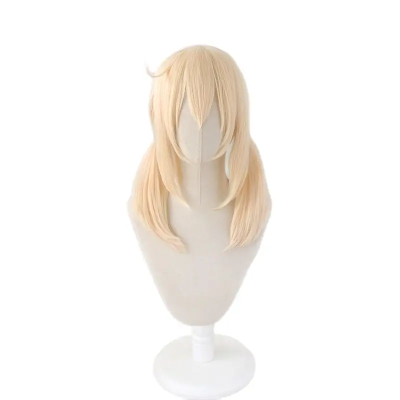 

Game Genshin Impact Klee Cosplay Wig Women Beige Ponytails Wig Heat Resistant Synthetic Hair Halloween Wigs