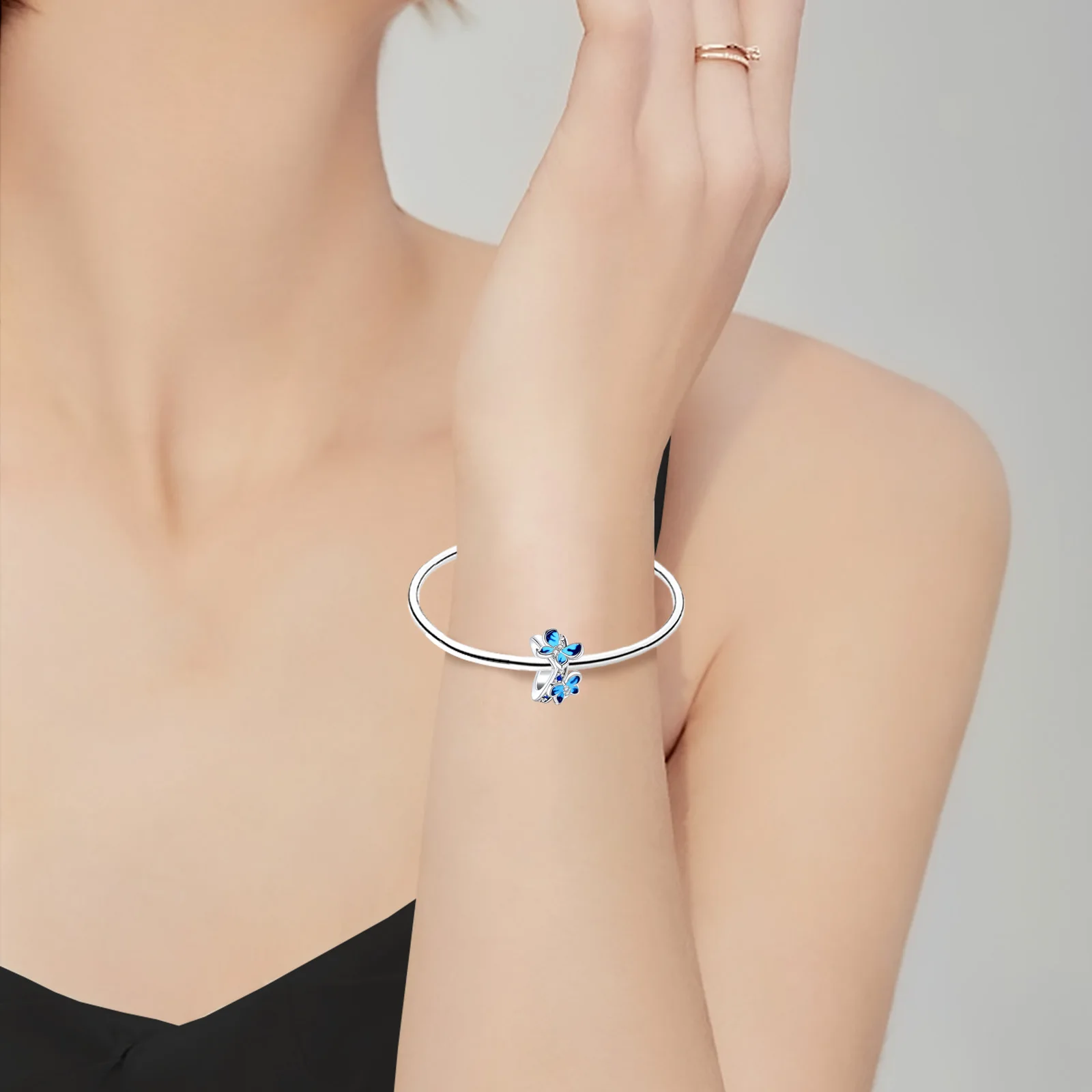 Новый стерлингового серебра 925 пробы подвеска в виде бабочки и стрекозы снежного