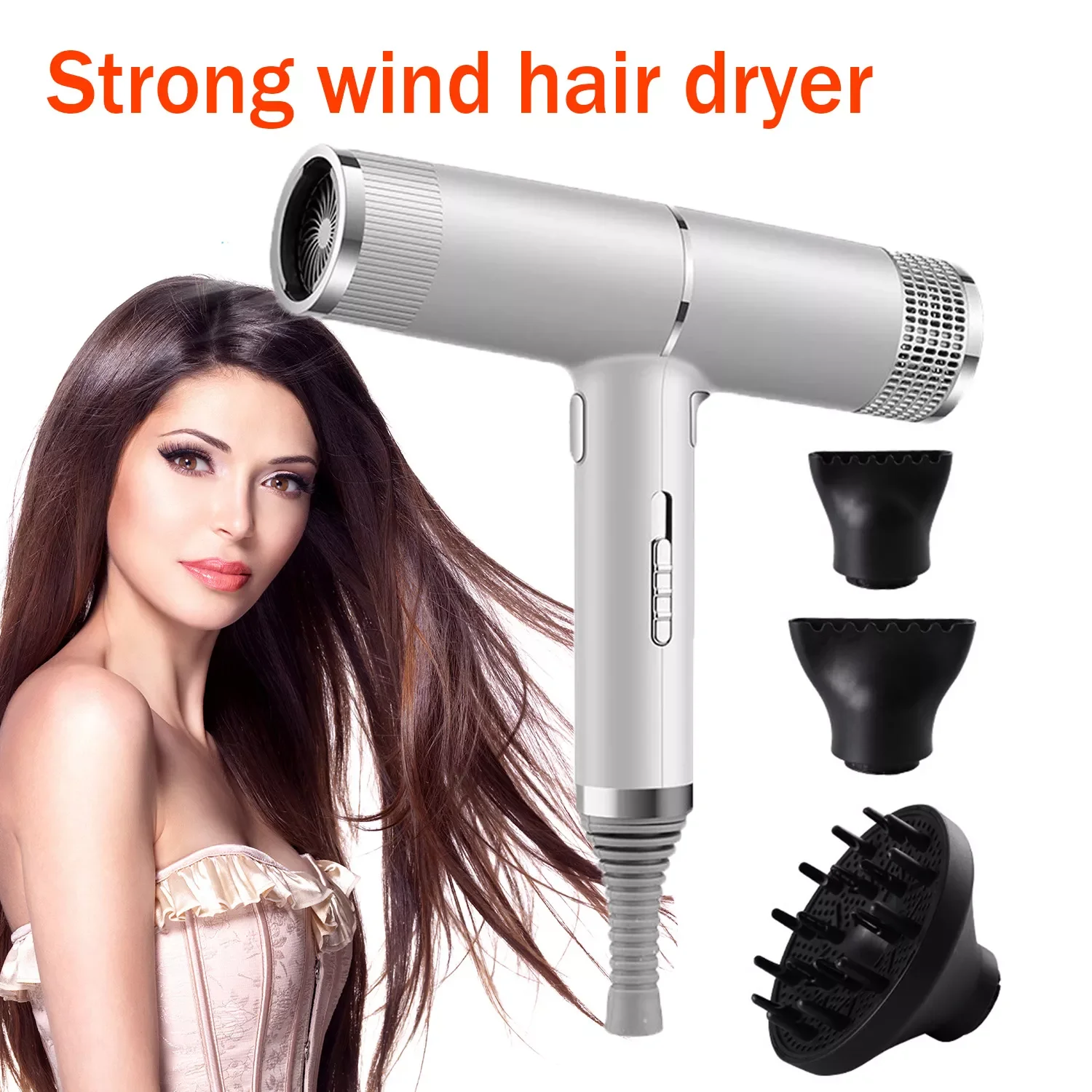 

Household Hair Dryer Diffuser For Hair Dryers Home Appliances High Power Hair Dryer Blue Light Anion Anti-static Hair Tools