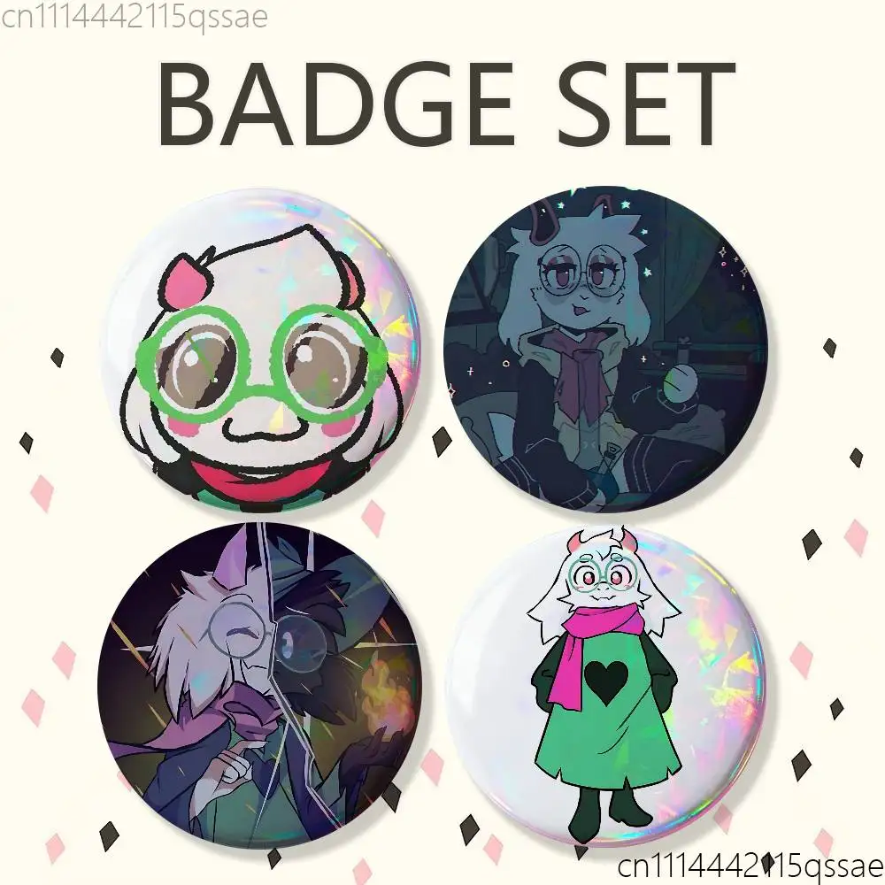 Фото D-Deltarune Cute Ralsei 25 мм 75 мм 44 мм 58 мм 32 мм Броши Значки Нагрудные значки для аксессуаров №1
