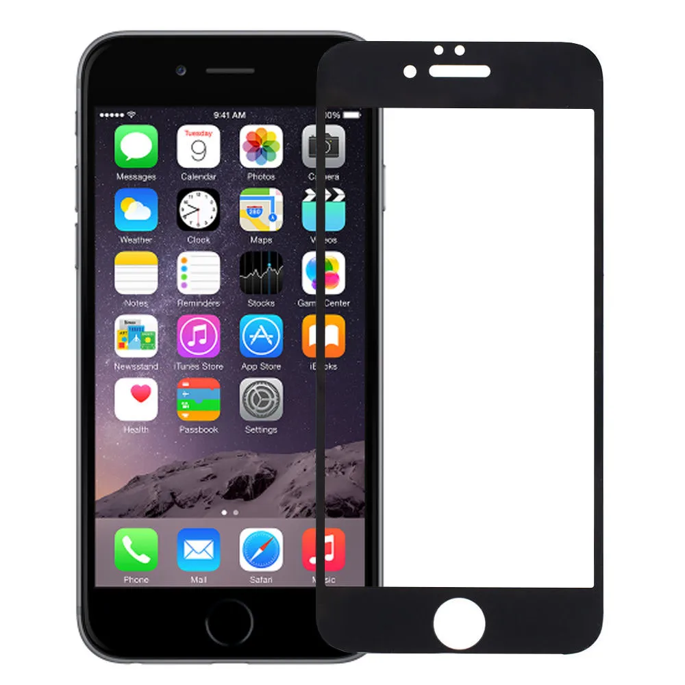 Защитное стекло П/П 4D черное для Apple iPhone 6 A1549 (модель GSM) |