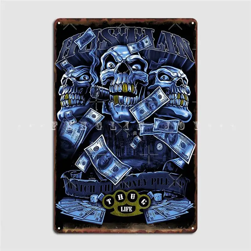 

Hustlin Money Metal Sign Cinema Living Room Kitchen Wall Decor Decoration Tin Sign Poster