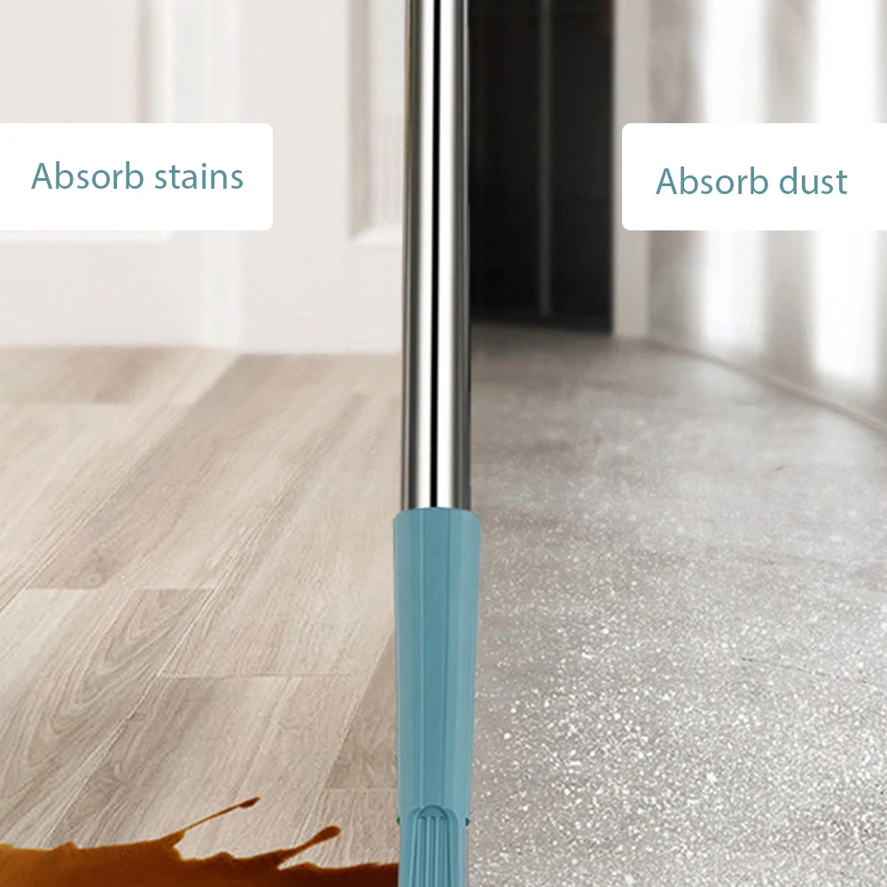 Система швабры с ведром для мытья пола 2 в 1 сухой уборки плоскими волокнистыми