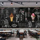 Фото на заказ, настенная бумага, ручная роспись, мороженое, десерт, магазин, настенная 3d настенная бумага, промышленный декор, настенная бумага, Papel Tapiz