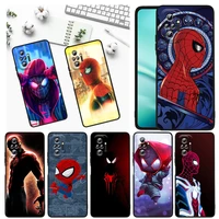 cool marvel spiderman art for xiaomi redmi note 11e 11s 11 11t 10 10s 9 9t 9s 8 8t pro 5g 7 5 black soft tpu phone case funda