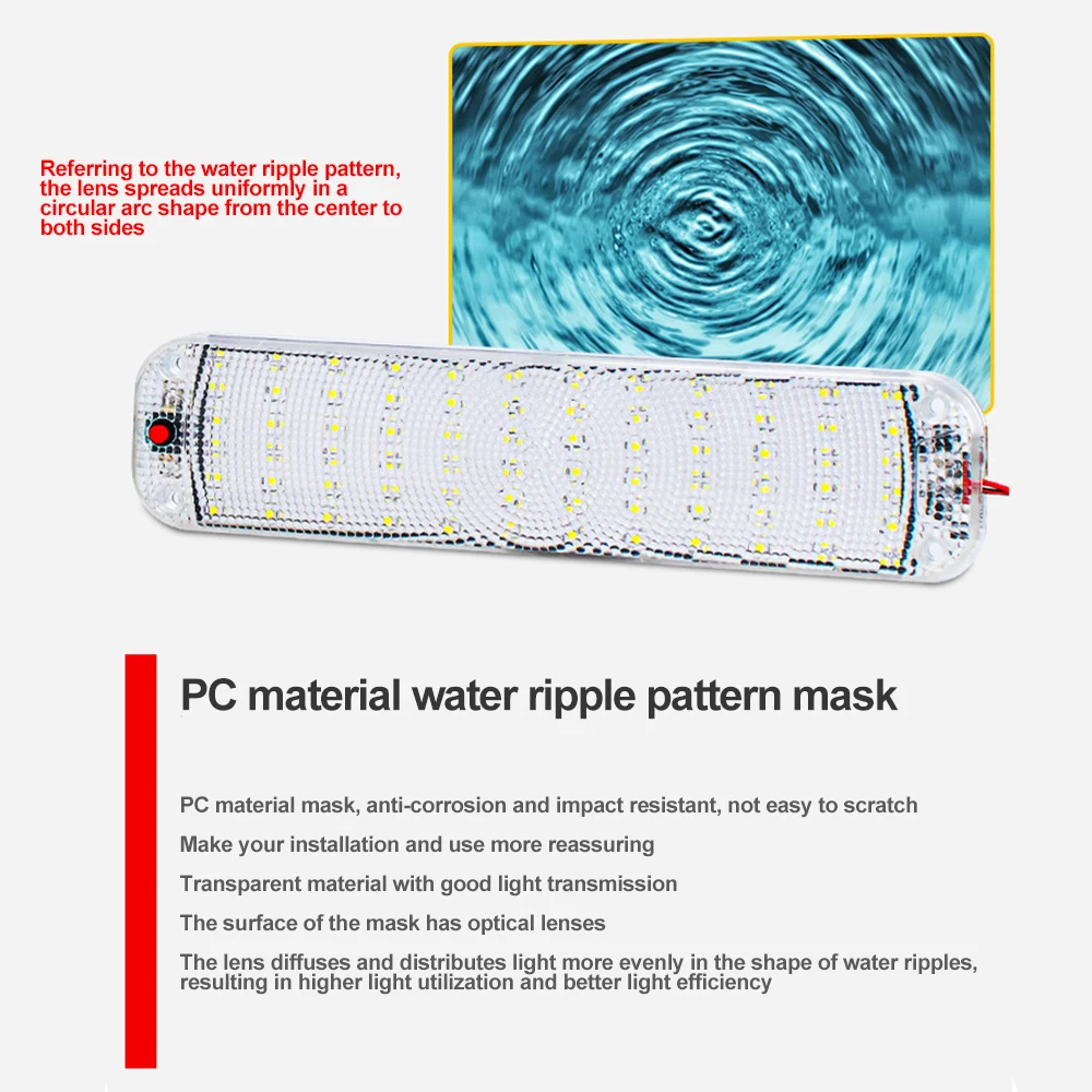 12-80 в автомобильный внутренний светильник 48/72 светодиодов для чтения с ночной