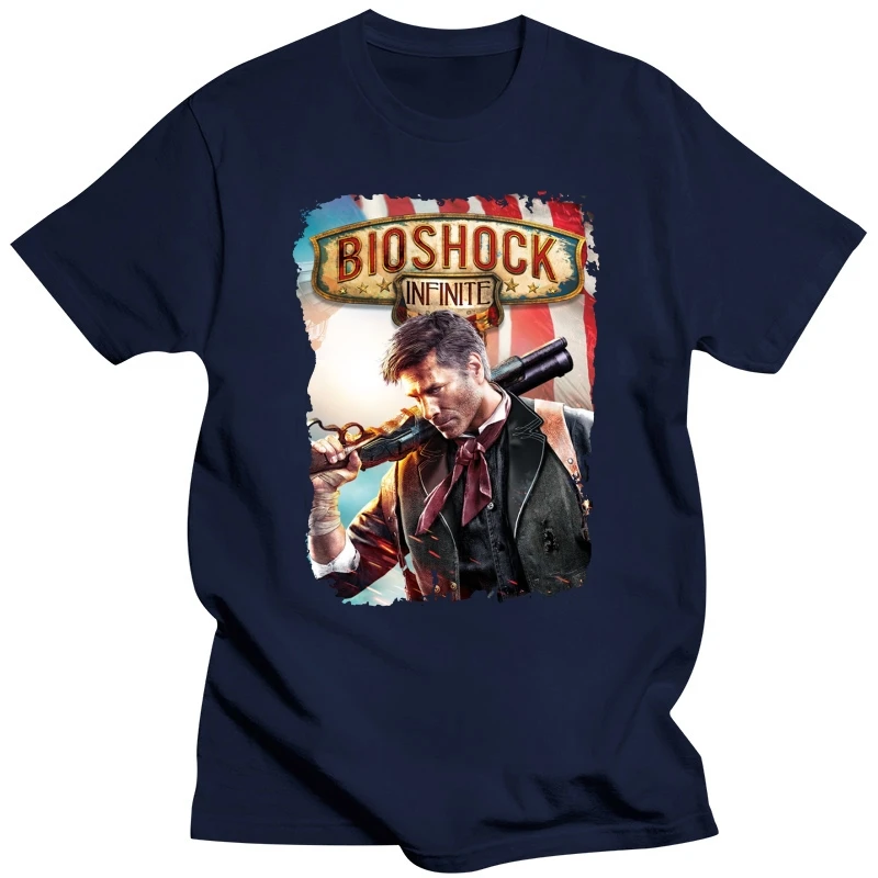 забавные футболки Bioshock Мужская футболка с коротким рукавом-Booker