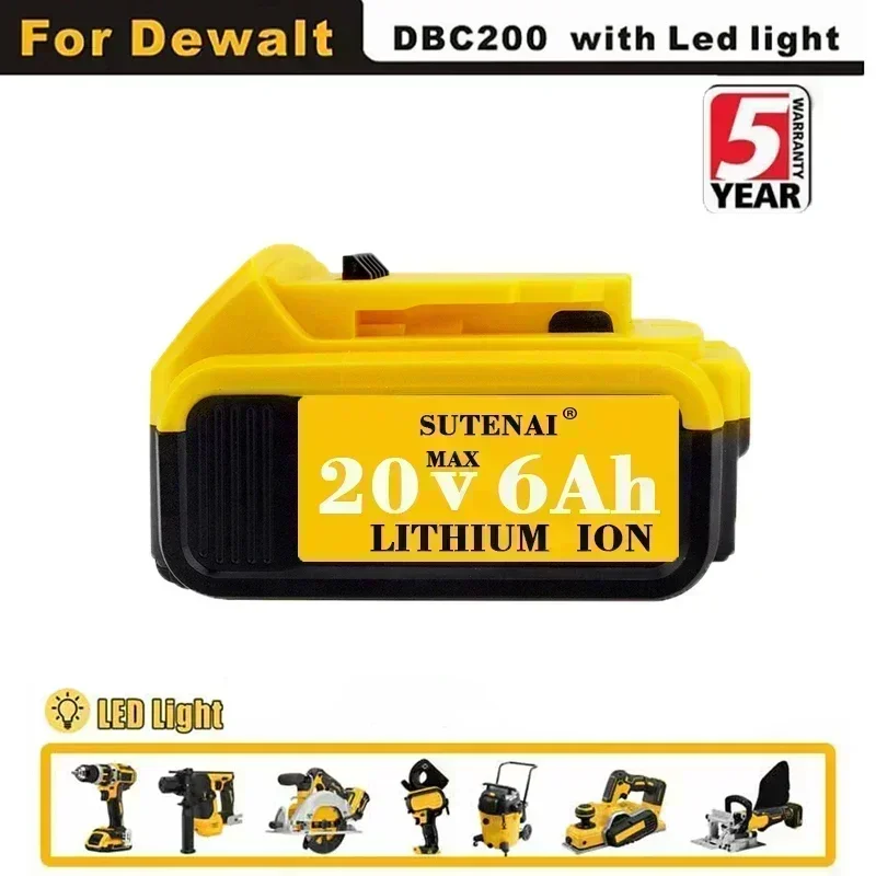 Зарядное устройство для Dewalt 18 В DCB200 DCB184 DCB182 DCB180 DCB181 DCB201