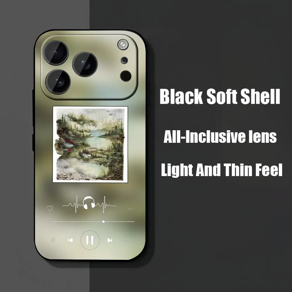 Чехол для телефона B-Bon Iver для iPhone 17 Air 16 16e Plus Pro MAX15 14 13 12 11 Xr 7 8 6 Se XSmax, мягкий черный чехол (art.: 3920d3a90587f) - 3920d3a90587f