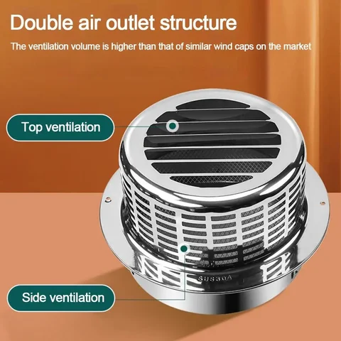 150 мм 304 нержавеющая стальная крышка дымохода, наружная стена, дымоотвод, вытяжной колпак, воздуховыпускное отверстие, защитная крышка для крыши, вентиляционное отверстие, камины