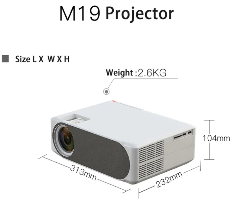 6000 Высокая яркость Native 1080P проектор Full HD светодиодный видеопроектор портативный