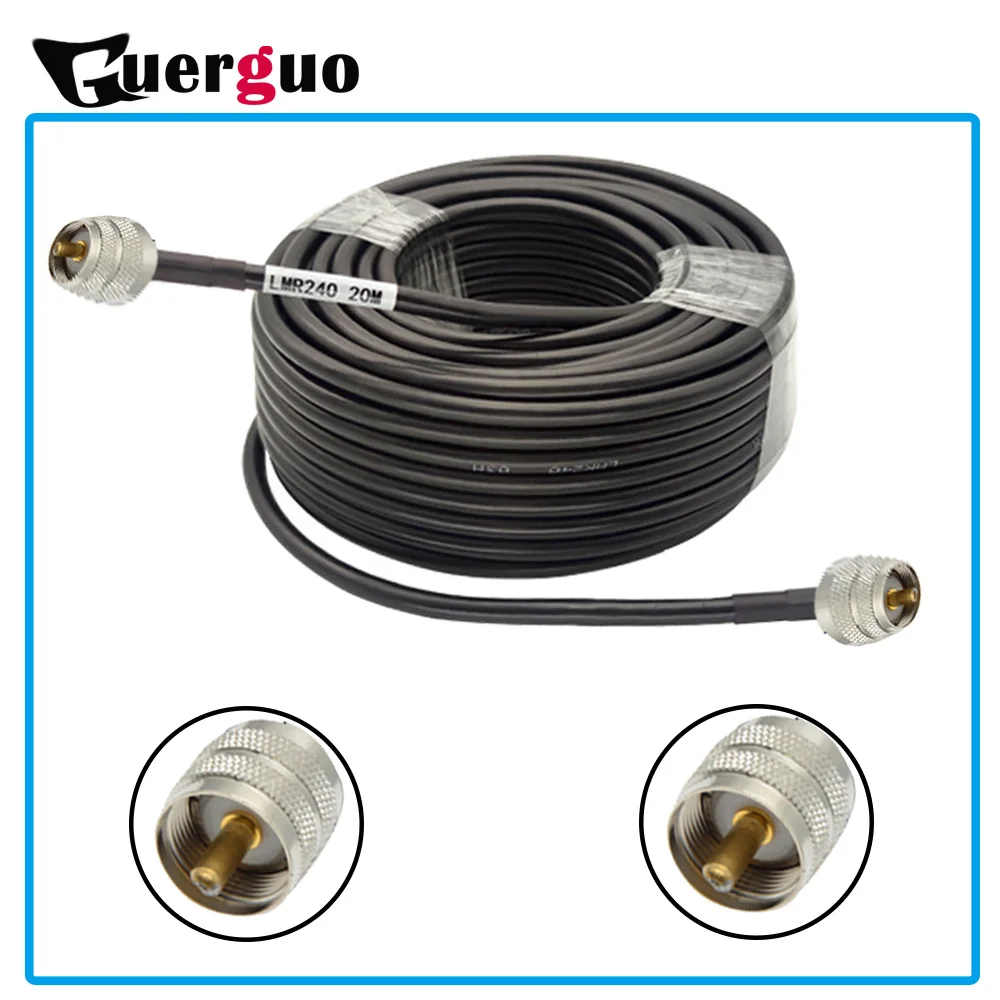 

Коаксиальный радиочастотный кабель LMR240 PL259 UHF, высокочастотная сигнальная антенна «штырь-штырь», с низким уровнем потери, стойка волна, 50-4 п...