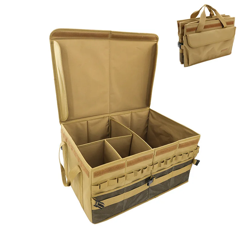 

Outdoor Camping Storage Box Foldable Portable Large Capacity Picnic Tableware & Wash Fishing Bag 900D Oxford Waterproof Fabric