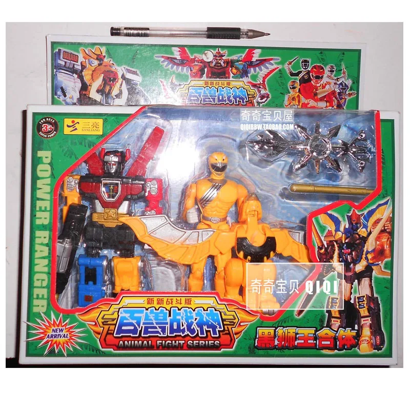

BANDAI Super Sentai Action Figures Toy HyakujyuuSentai GanRanger Combined Animal Robot ModelWeapon Set Collection Boys Toy Gift
