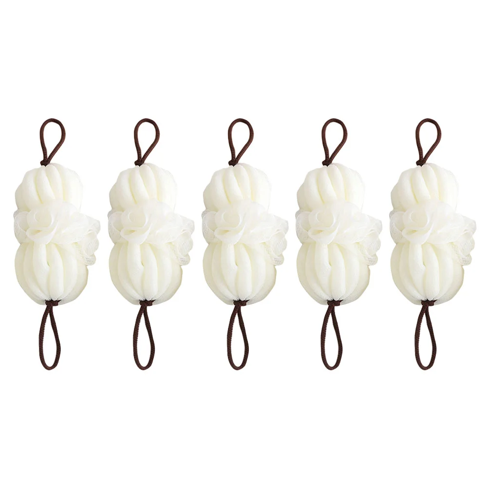 

5Pcs Household Bath Sponges Wear-resistant Bath Loofahs Convenient Shower Sponges