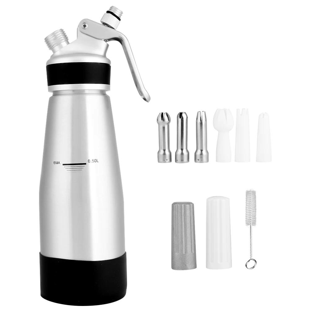 

The Latest 500ml Aluminum Cream Whipper Foamer Cream Gun Soda Machine Cream Dispenser Whipper Cream Cream Cream Cream Cream
