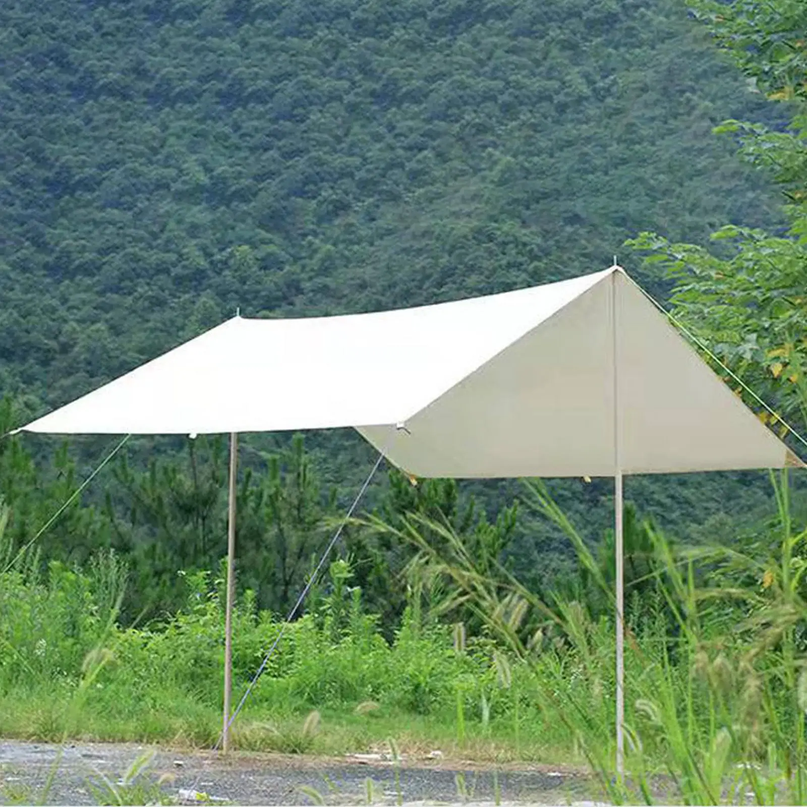 

Portable Camping Tent Tarp Sun Shelter Rainproof Sun Shade Canopy Awning Waterproof for Hiking Beach Traveling Garden Yard