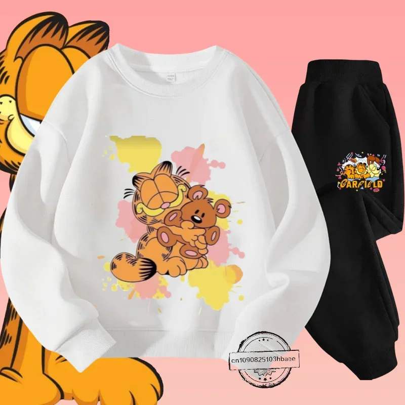 Детский Комплект Свитшотов Garfield С Круглым Вырезом И Длинными Рукавами