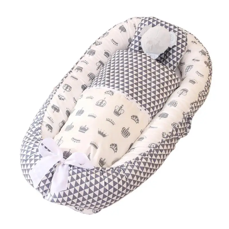 Portable Baby Sleeping Basket Woven Basket Sleeping Bedside Sleeper Baby Bed Newborn Outdoor Sleeping Bed Cradle Infant Bassinet