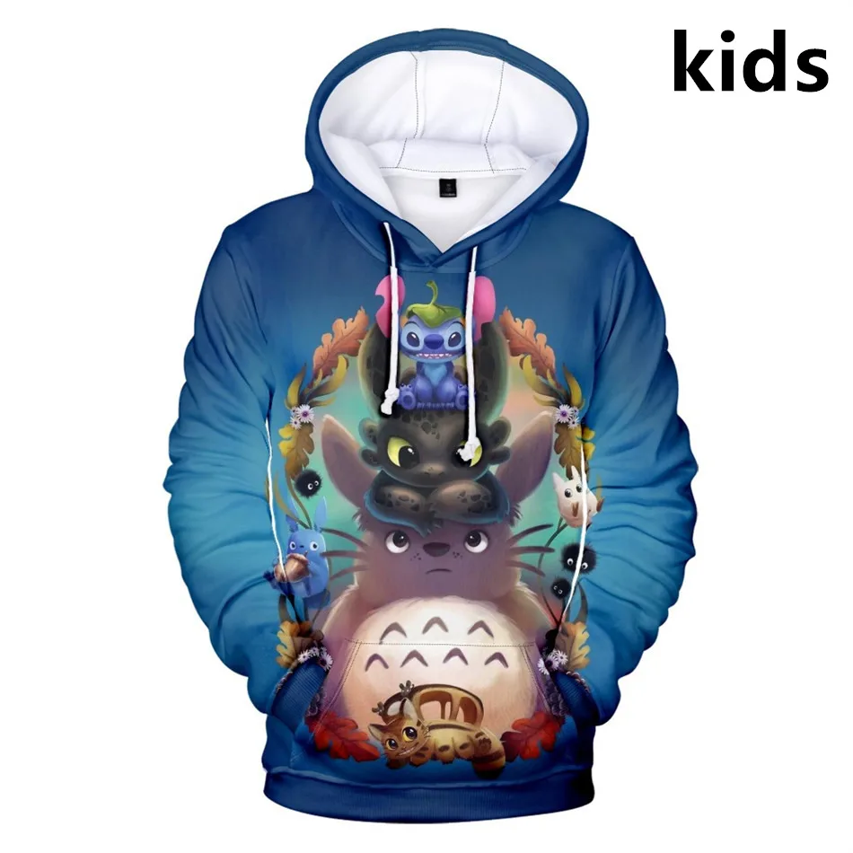 

3 To 14 Years Kids Hoodies My Neighbor Totoro Flower Anime Hoodie Sweatshirt boys girls Harajuku Cartoon Coat Children Clothes