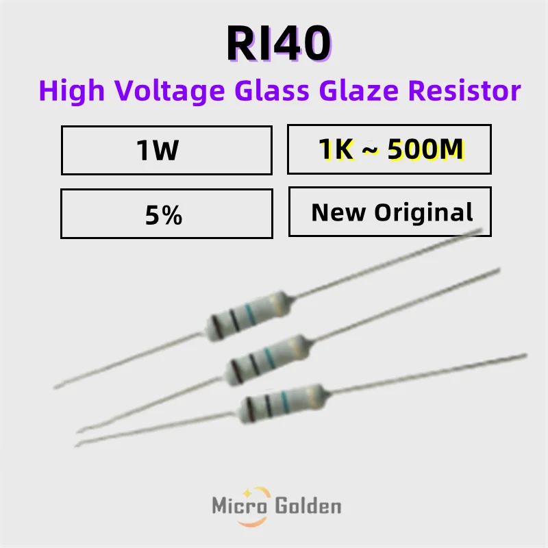 (10 шт.) Высоковольтные стеклянные резисторы RI40 1 Вт | AliExpress