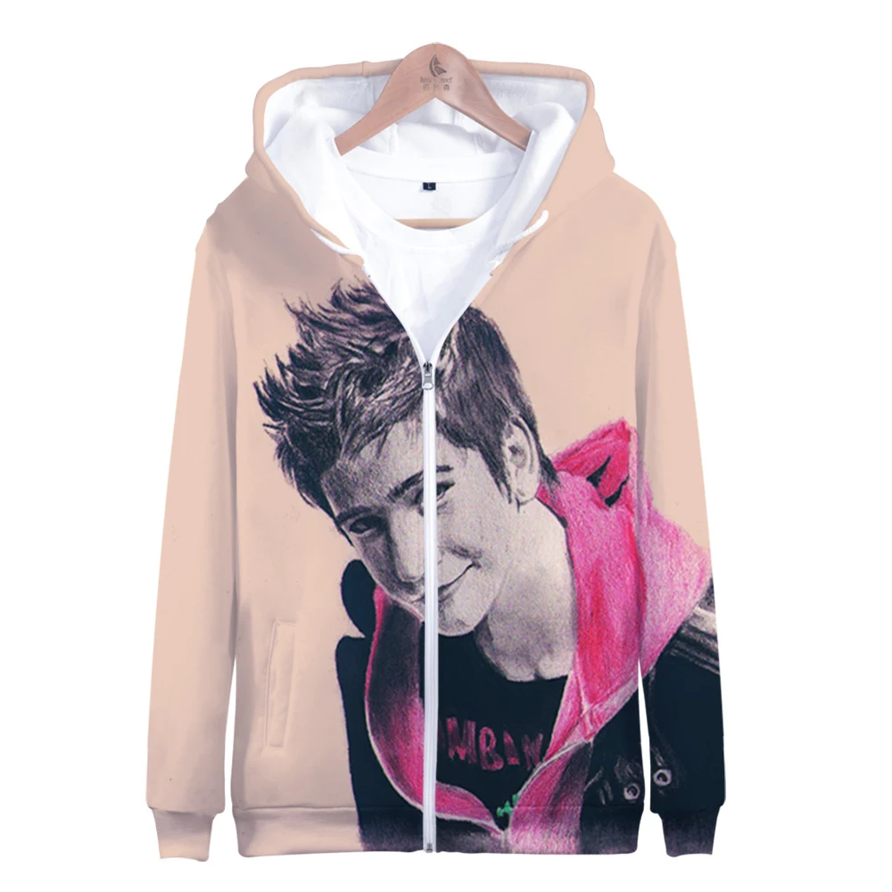 Толстовка с капюшоном для мужчин и женщин толстовка на молнии 3D длинным рукавом