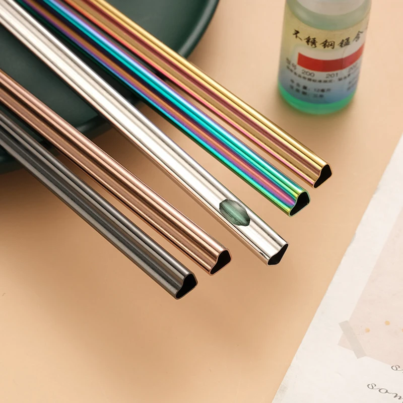Питьевая соломка многоразовая 304 из нержавеющей стали разноцветная креативная