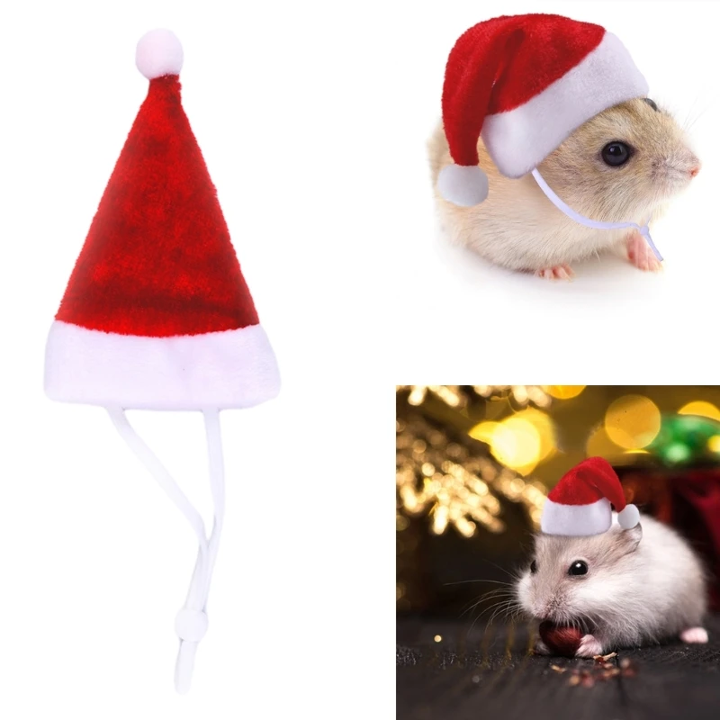 

Guinea Pigs Headgears Hat Soft Pet Headwear Adjustable Santa Cap Drop Shipping