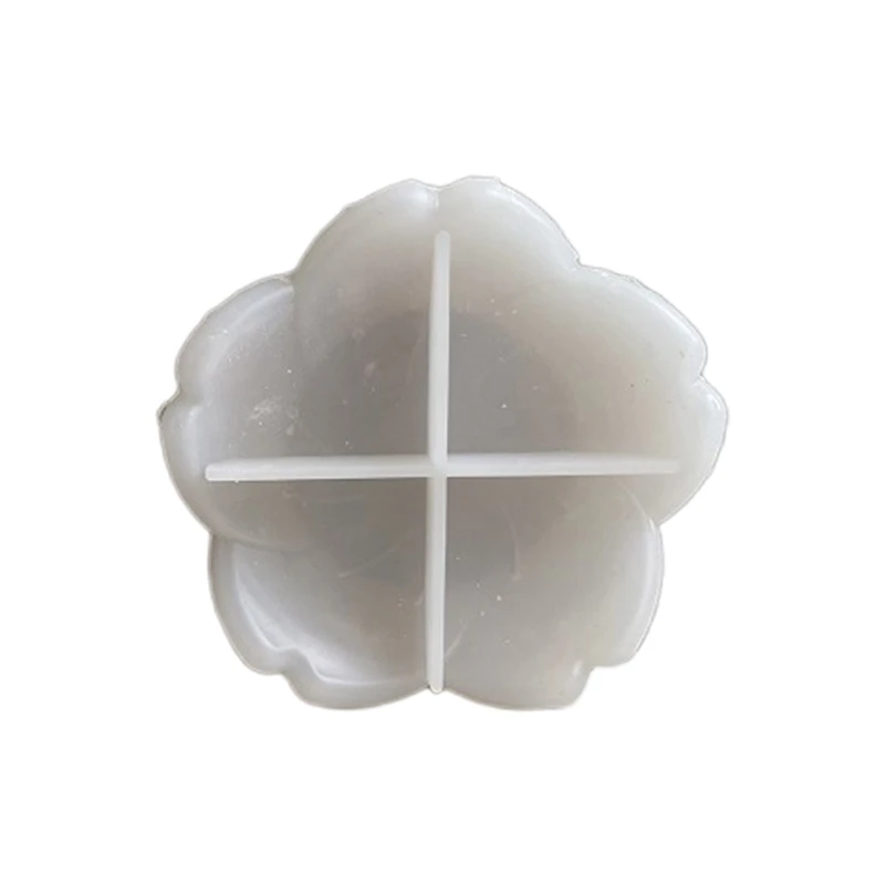 

Durable Dishes Plate Silicone Mold Petal Flower Shape Tray Epoxy Casting Mould Jewelry Craft Mould Tool for Home Office