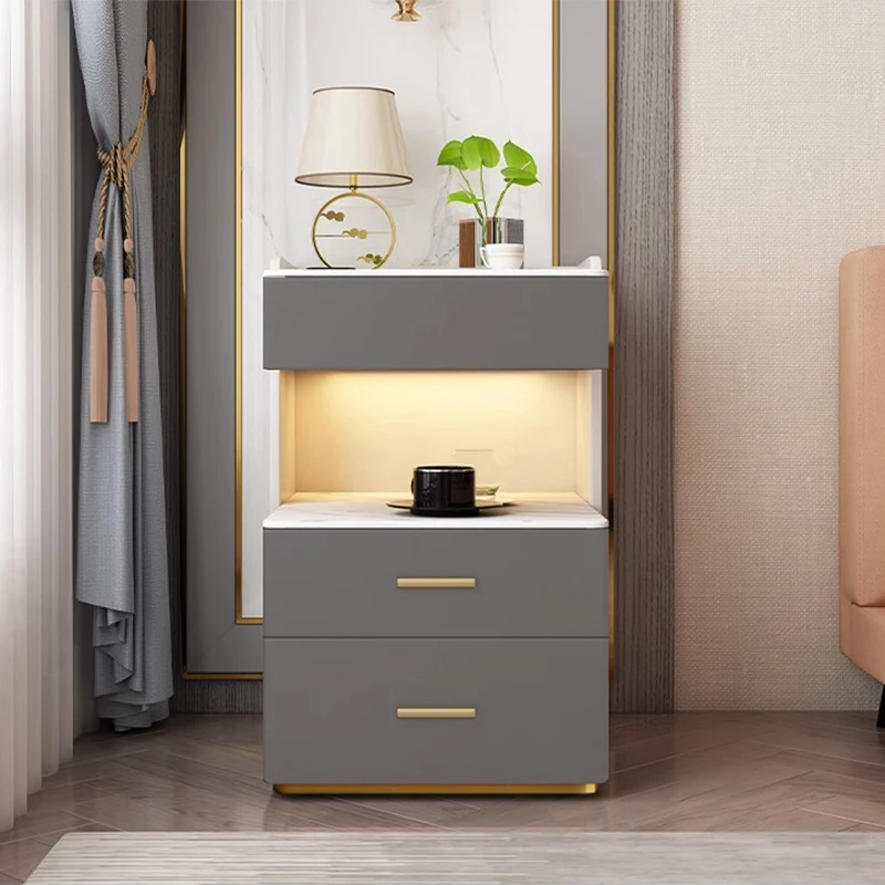 

Small Lateral Nightstands Bed Side Table Luxury Dresser Bedroom Smart Dressing Muebles Para El Dormitorio Smart Furniture