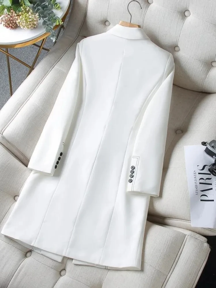 Женский пиджак новинка 2024 весенне-осенний средней длины модное шикарное тонкое