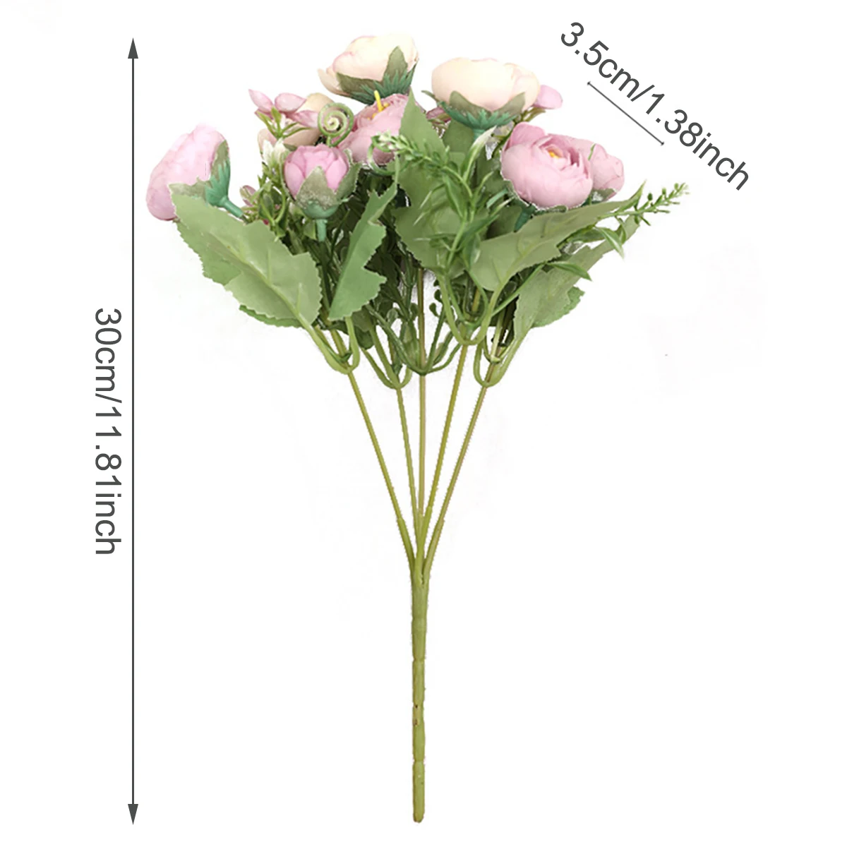 Букет искусственных пионовых чайных розовых цветов, камелия, шелковый поддельный цветок Флорес для домашнего сада и свадебного украшения