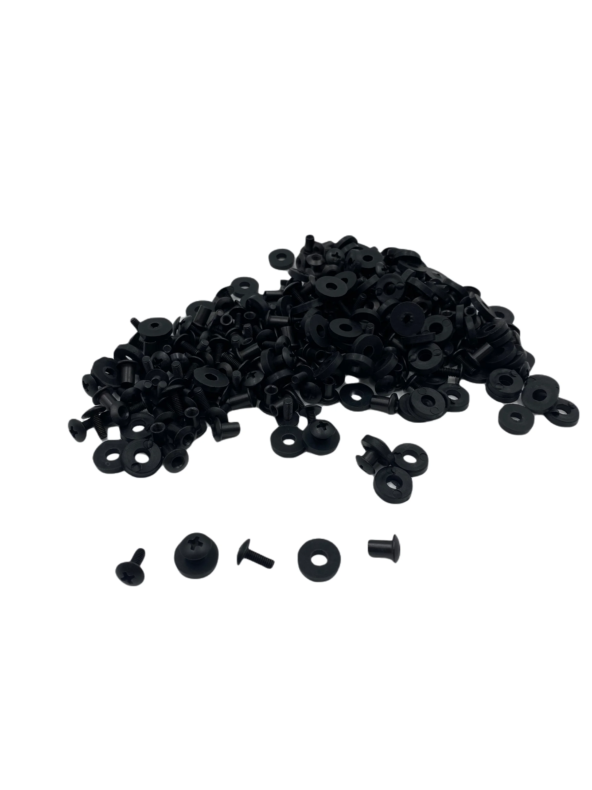 100 комплектов черных резиновых шайб с поперечной головкой Шиба-винт оригинальные