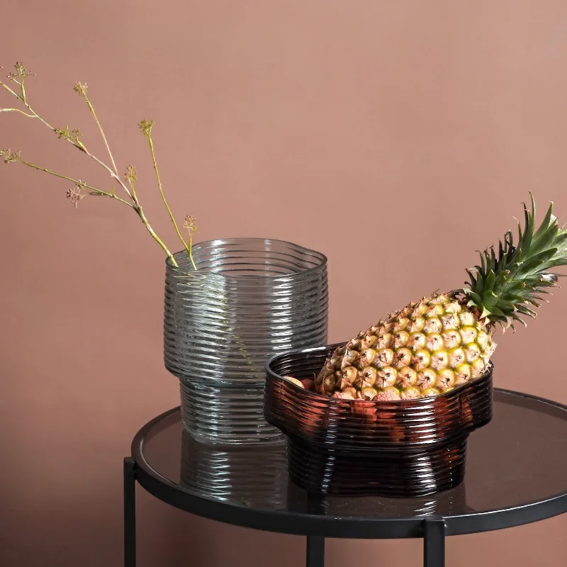 

Домашняя необычная крученая стеклянная Простая Современная прозрачная раковина для конфет для дома и гостиной