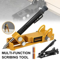 multi function scribing tool construction pencil scribe tool with deep hole pencil diy woodworking gauge scriber measuring tool