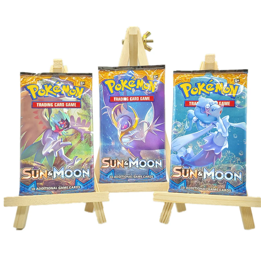Карты Pokemon Sun and Moon GX небьющаяся коробка для повышения эволюции командного духа