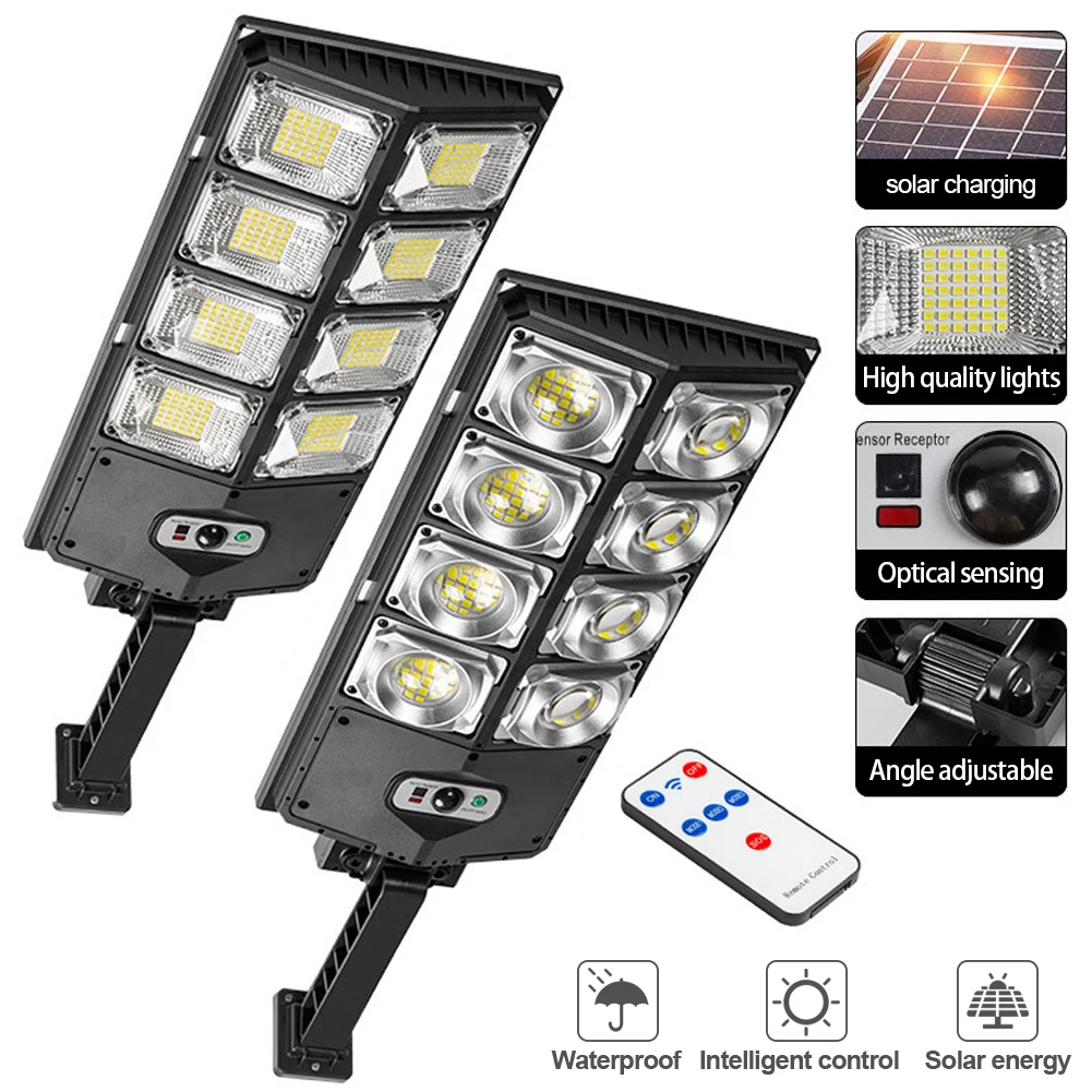 

Outdoor Floodlighting Solar Street Lamp with Control Waterproof 3 Mode Garden Solar Lamp Security Light for Garden Patio Path