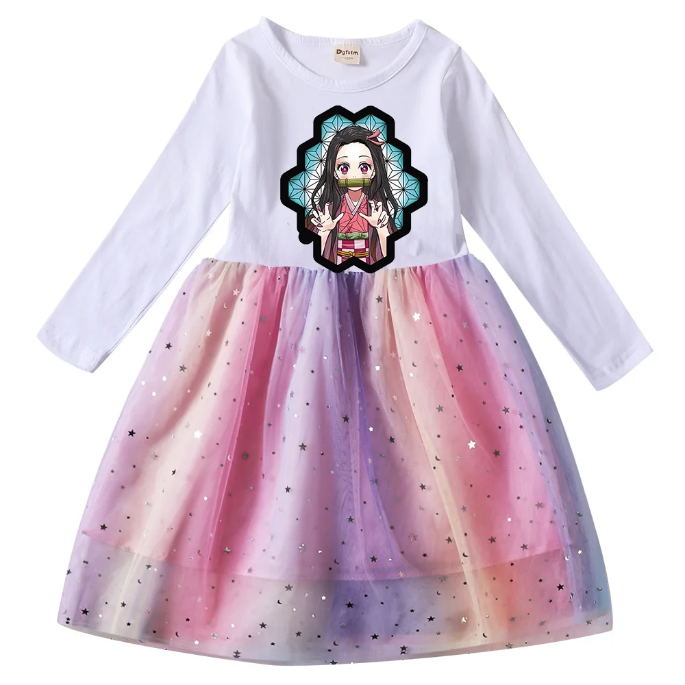 

Детское платье принцессы для косплея, с коротким рукавом