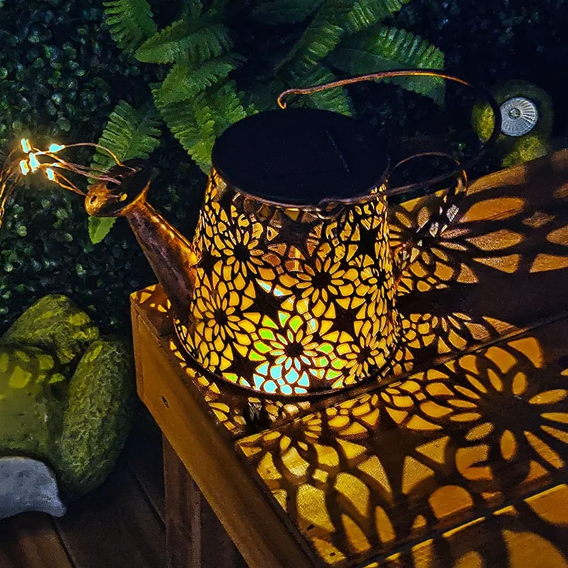 Promotion! Solar Lights For Outdoor Garden Lamps Watering Can Fairy Lighting IP65 Waterproof (With Stand) |